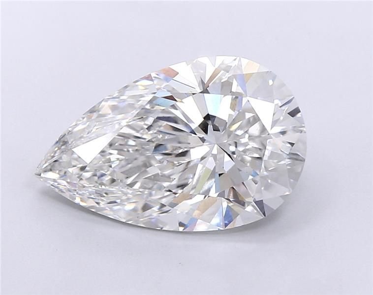 5.05ct F VS1 Rare Carat Ideal Cut Pear Lab Grown Diamond