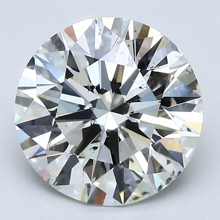 2.18ct I SI2 Rare Carat Ideal Cut Round Diamond