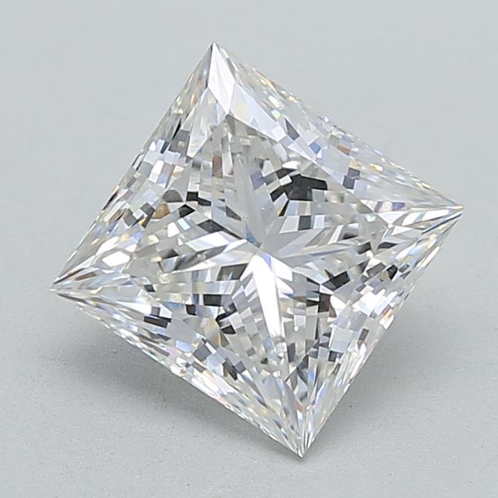 3.02ct F VVS2 Rare Carat Ideal Cut Princess Lab Grown Diamond