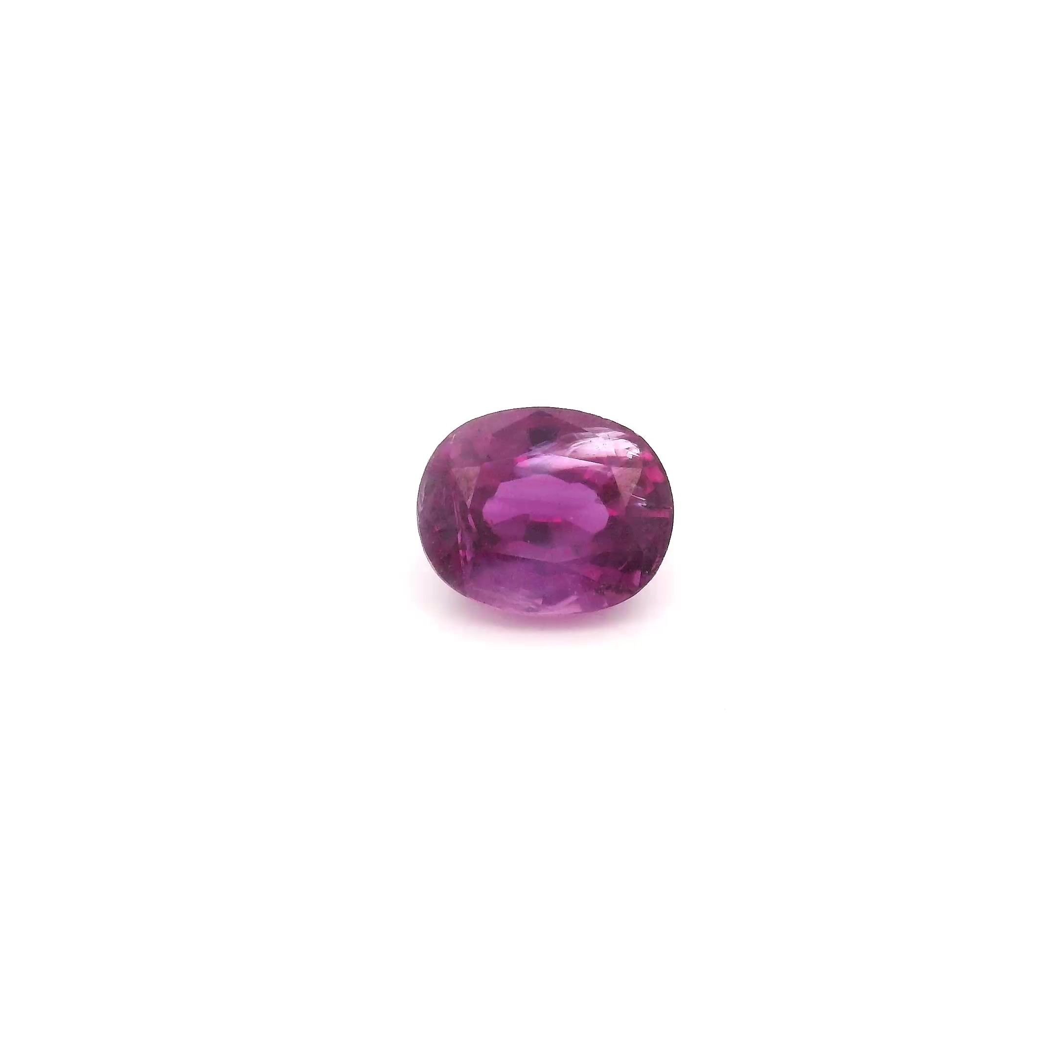 0.99 Carat Purple Oval Sapphire