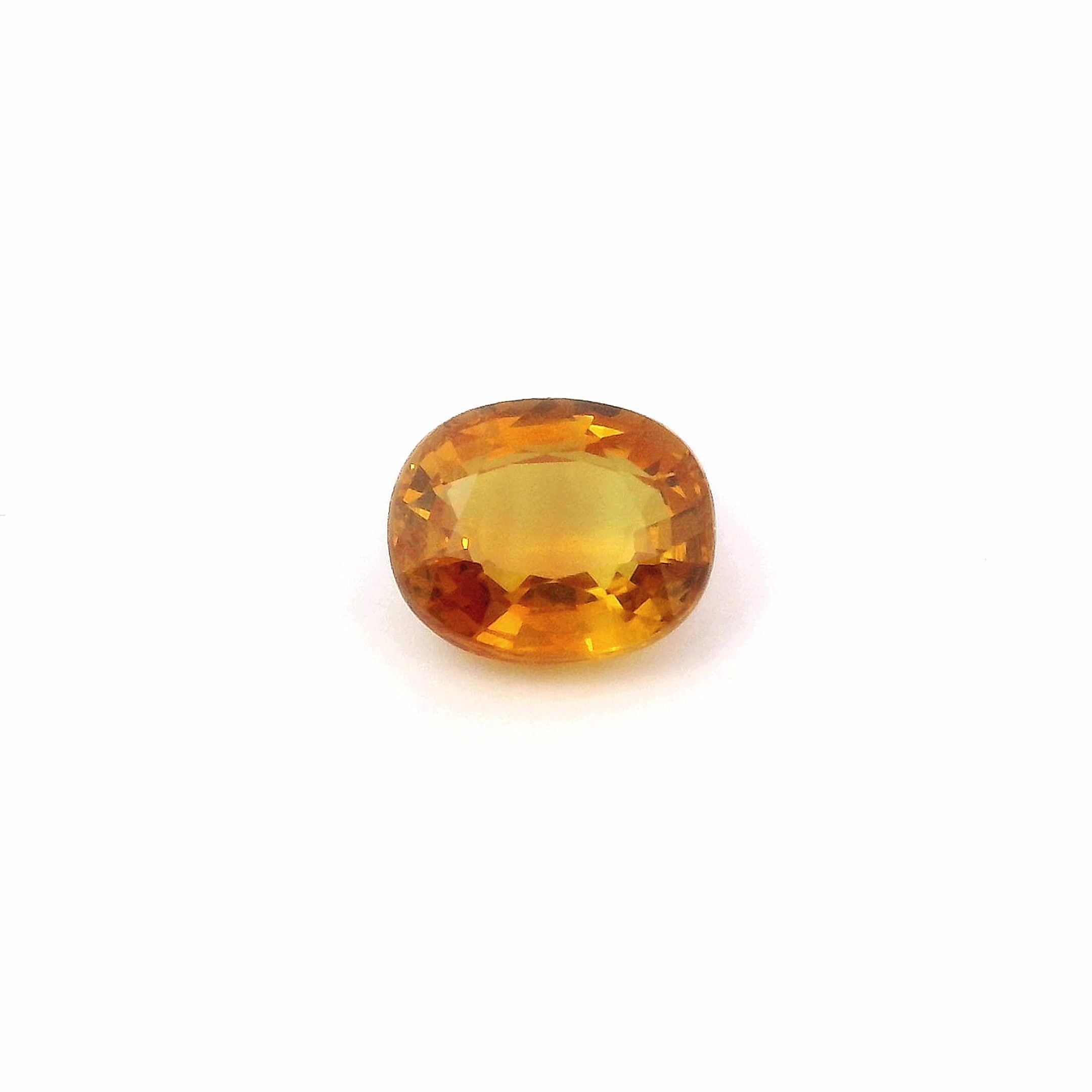 2.67 Carat Orange Oval Sapphire