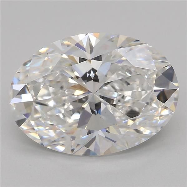 2.54ct D VS2 Rare Carat Ideal Cut Oval Lab Grown Diamond