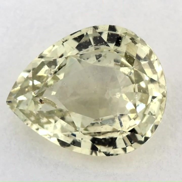 3.23 Carat Yellow Pear Sapphire