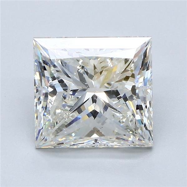 4.02ct K SI2 Excellent Cut Princess Diamond