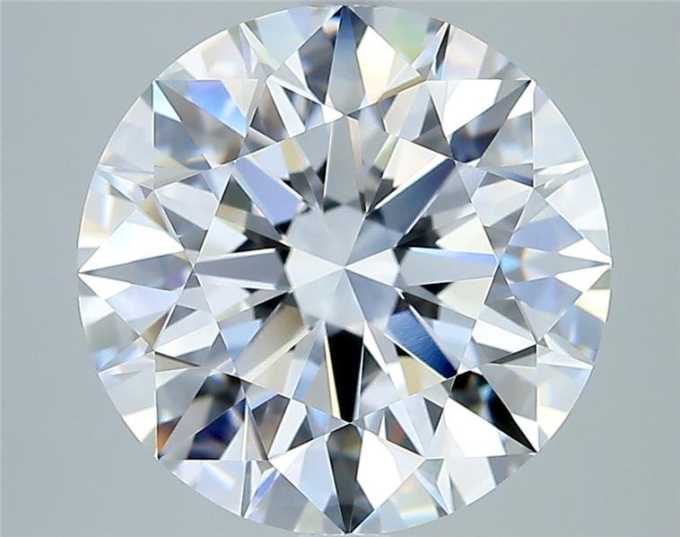 5.11ct D FL Rare Carat Ideal Cut Round Diamond