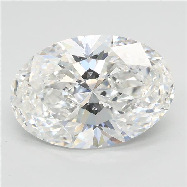 5.09ct F VVS2 Rare Carat Ideal Cut Oval Lab Grown Diamond