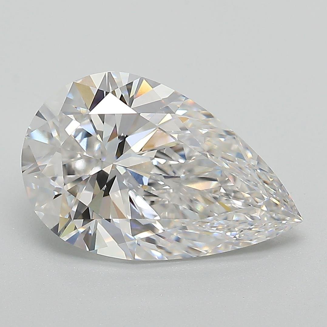 3.36ct E VVS2 Rare Carat Ideal Cut Pear Lab Grown Diamond