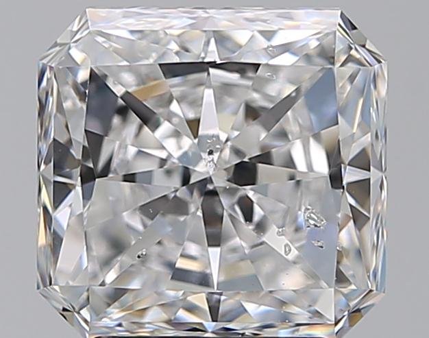 3.01ct E SI2 Rare Carat Ideal Cut Radiant Diamond