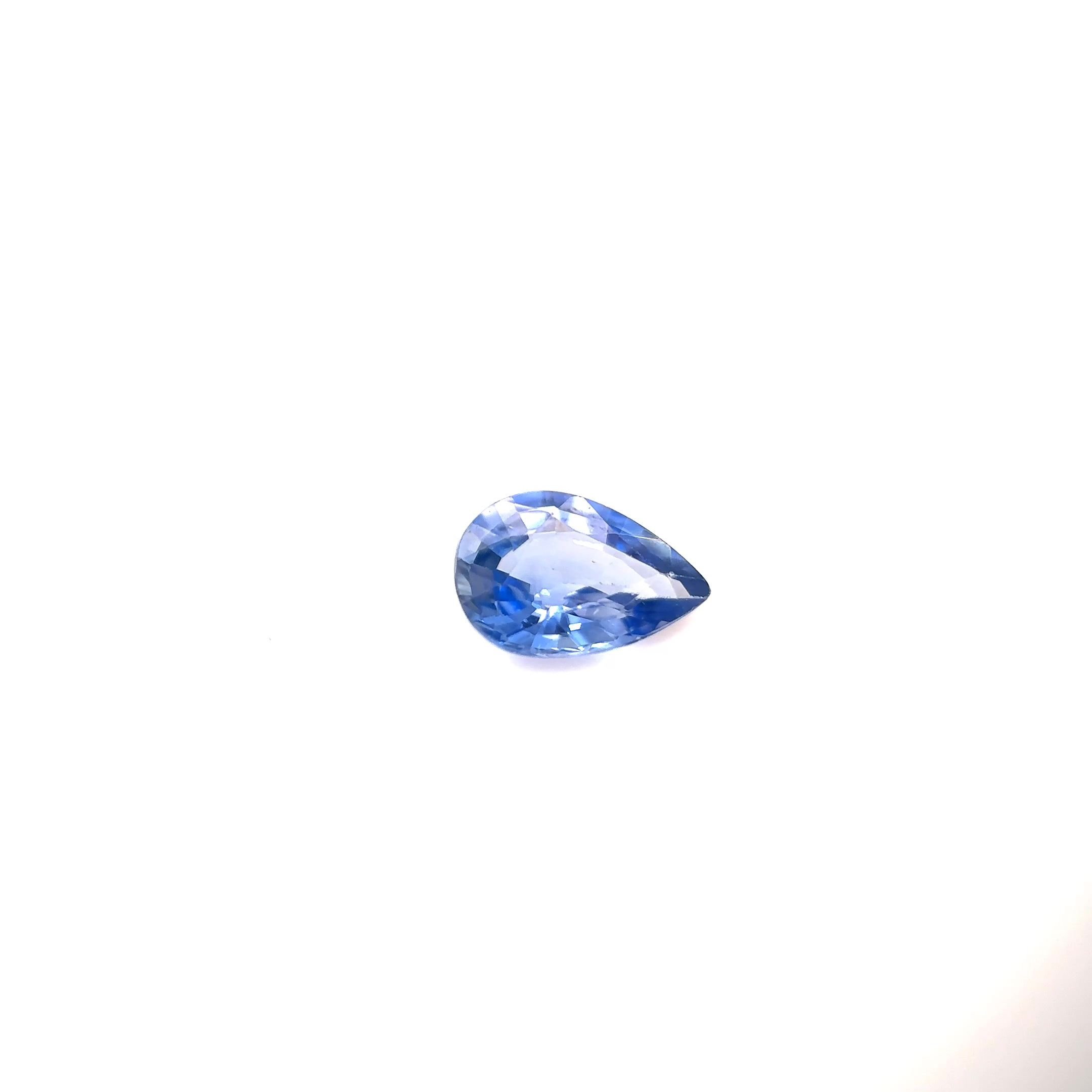 0.66 Carat Blue Pear Sapphire