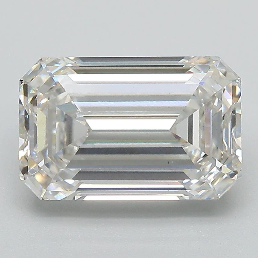 3.29ct F VS1 Excellent Cut Emerald Lab Grown Diamond