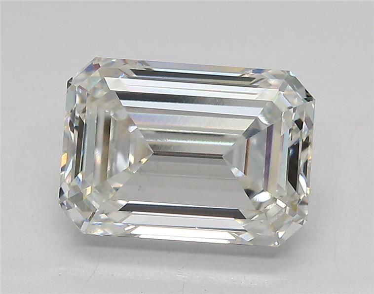 3.09ct F VS1 Rare Carat Ideal Cut Emerald Lab Grown Diamond