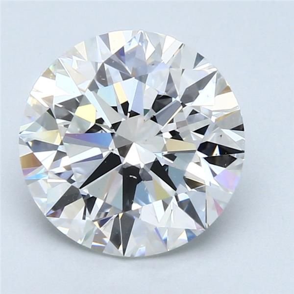 3.24ct F VS2 Rare Carat Ideal Cut Round Diamond