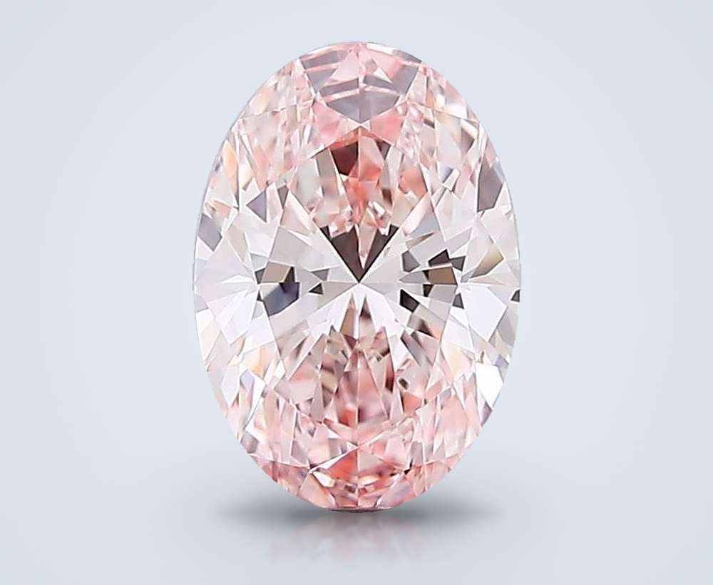 1.47 Ct. Fancy Intense Pink Oval Lab Diamond