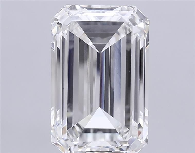 15.18ct F VVS2 Rare Carat Ideal Cut Emerald Lab Grown Diamond