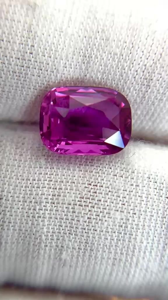 5.01 Carat Pink Cushion Sapphire
