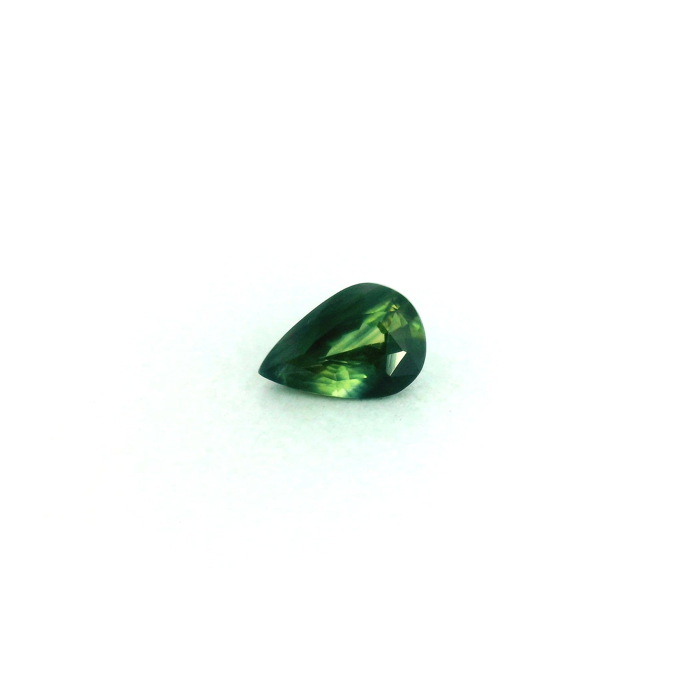 0.75 Carat Green Pear Sapphire