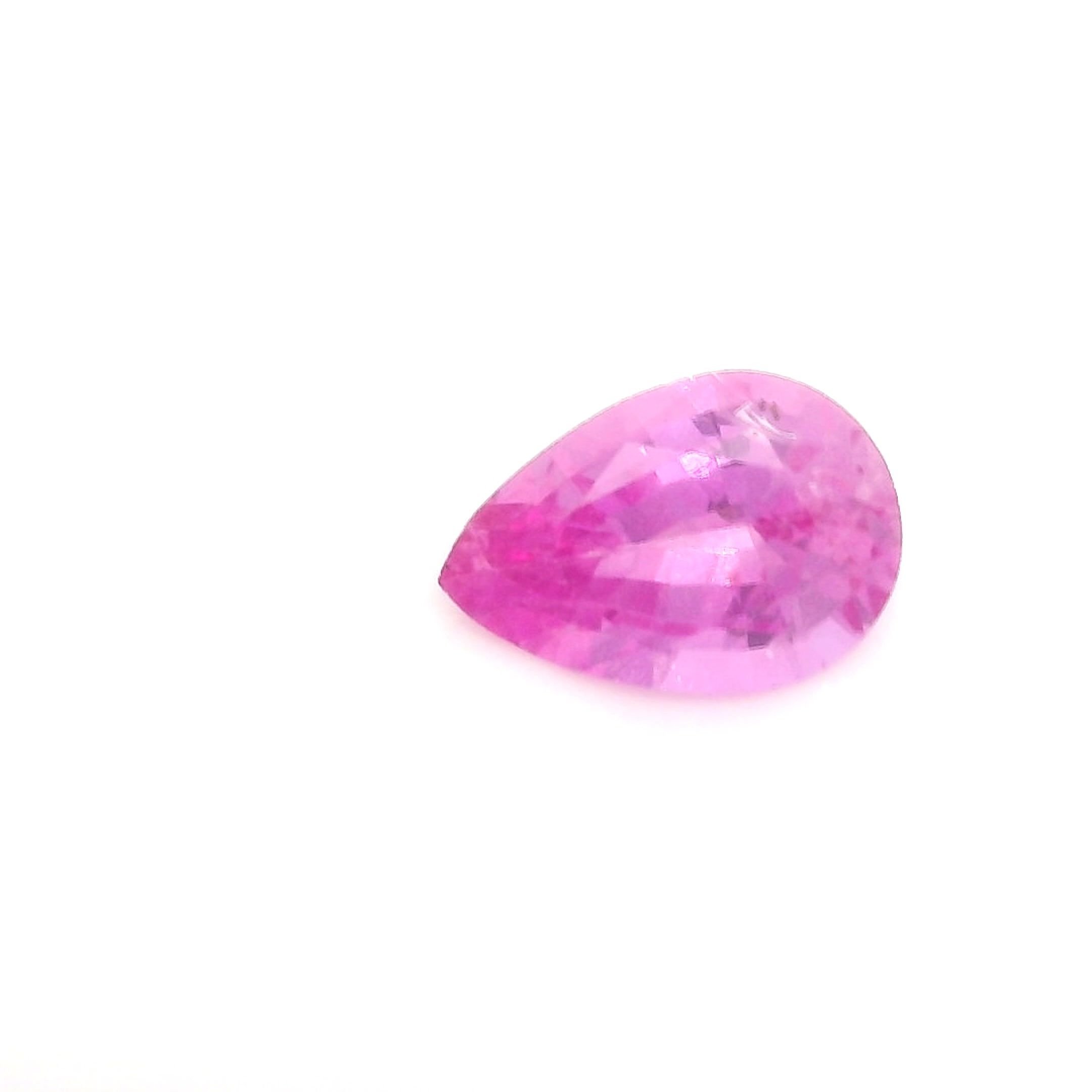 0.41 Carat Vivid Pink Pear Sapphire