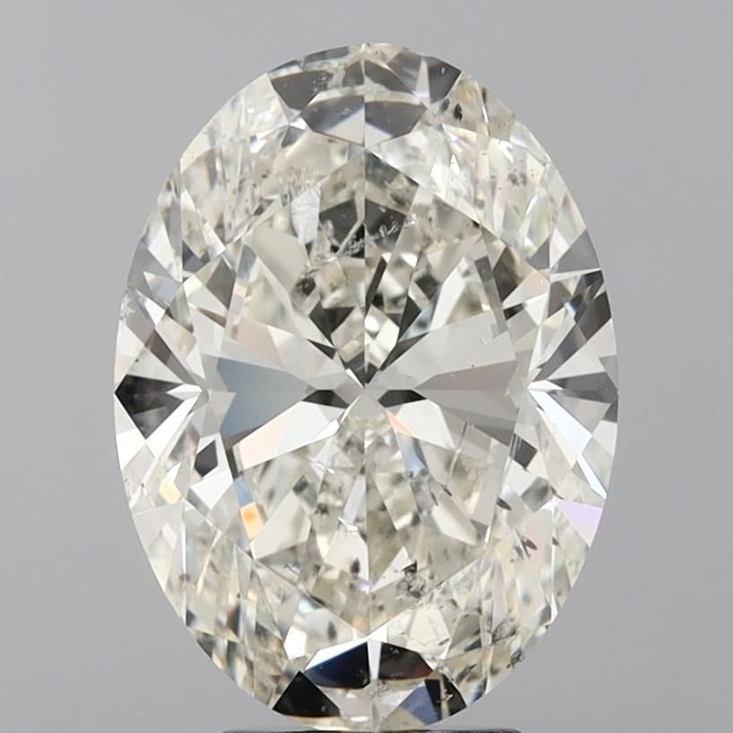 5.02ct J SI2 Rare Carat Ideal Cut Oval Diamond