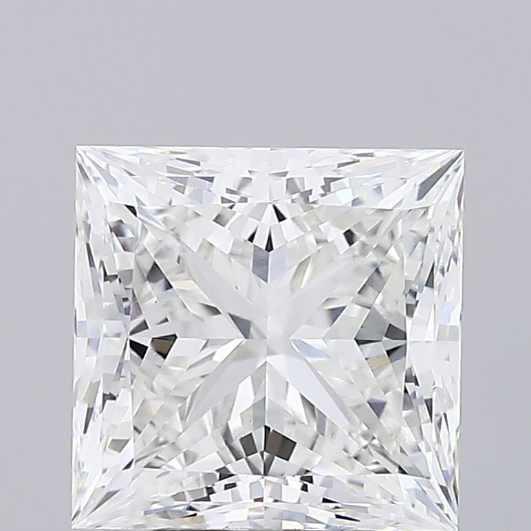 5.29ct G VVS2 Rare Carat Ideal Cut Princess Lab Grown Diamond