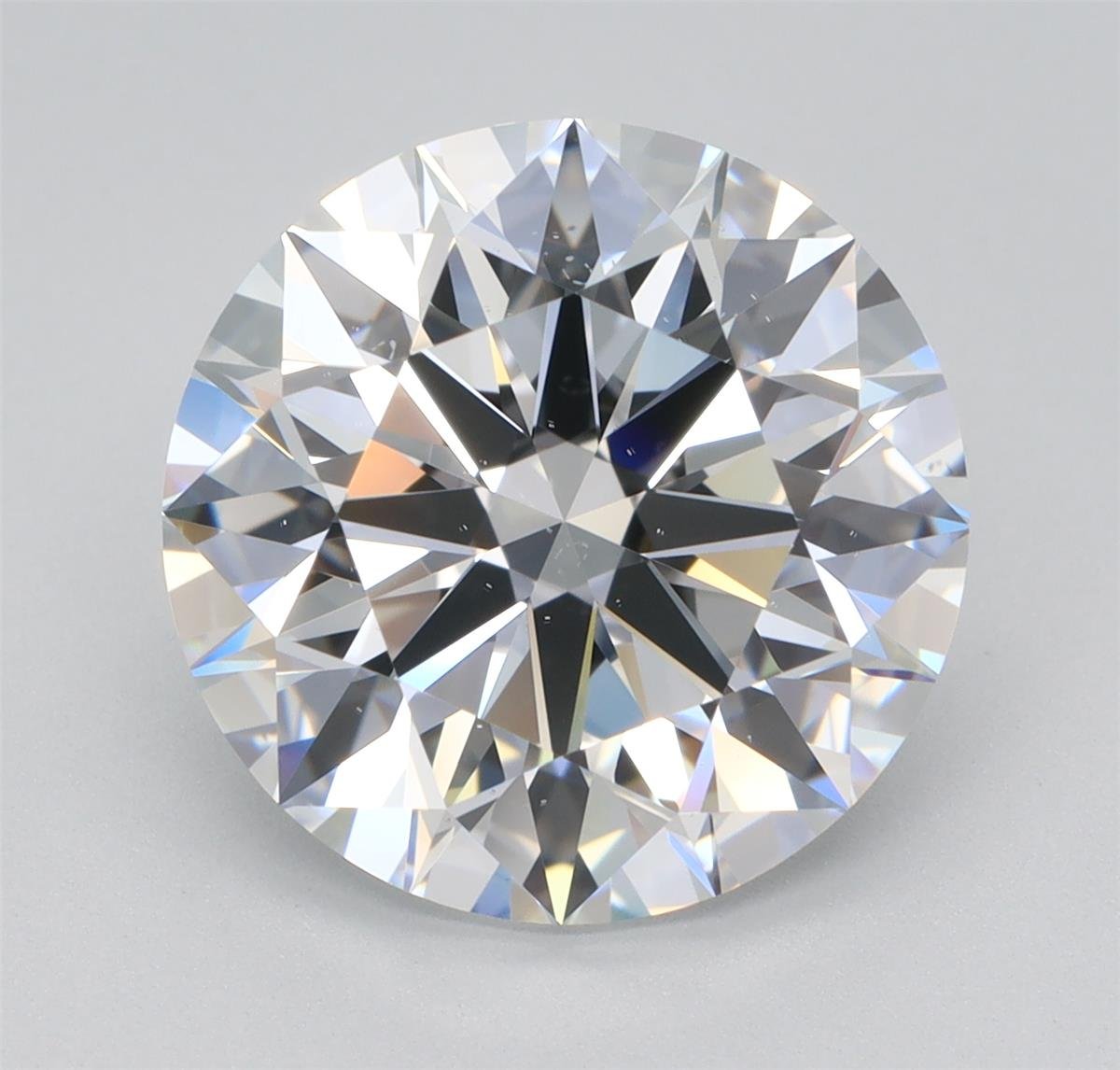 4.39ct F SI1 Rare Carat Ideal Cut Round Lab Grown Diamond