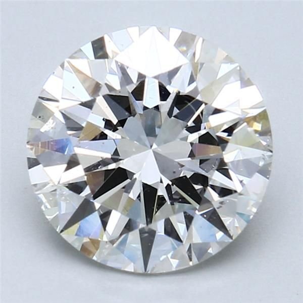 3.01ct F SI2 Rare Carat Ideal Cut Round Diamond