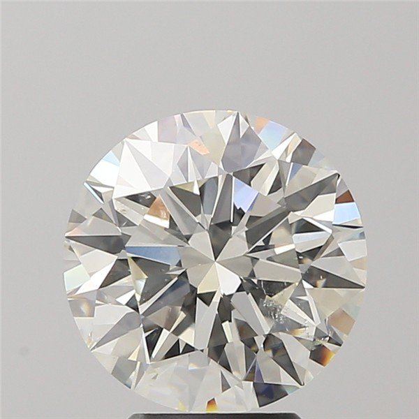 4.03ct K SI2 Rare Carat Ideal Cut Round Diamond