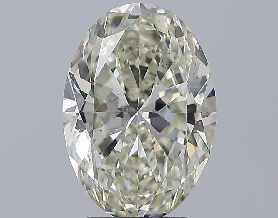 3.01ct K SI1 Rare Carat Ideal Cut Oval Diamond