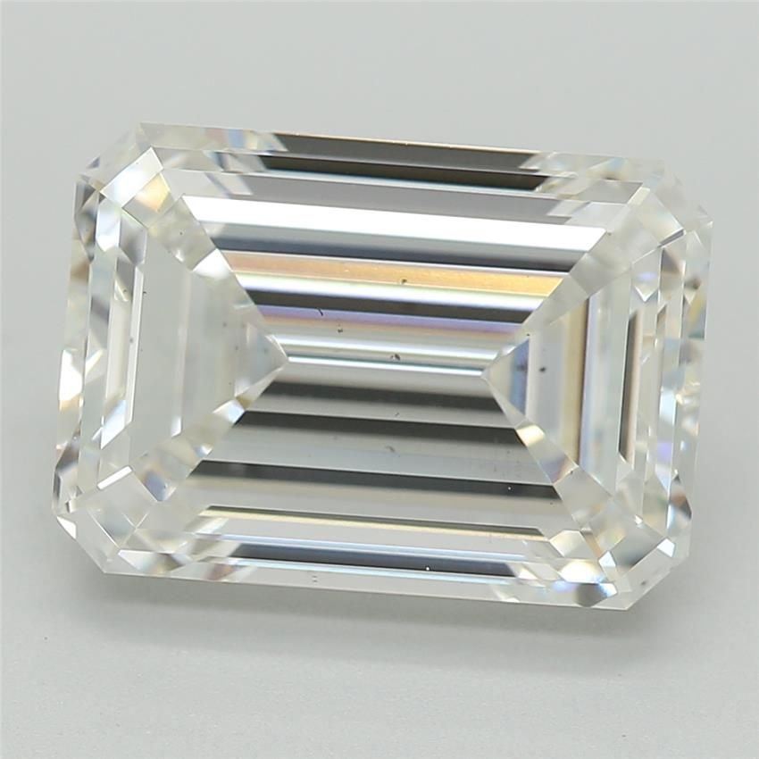 3.07ct F VS2 Rare Carat Ideal Cut Emerald Lab Grown Diamond