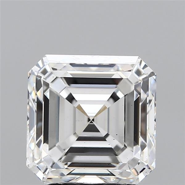 3.19ct F VS2 Rare Carat Ideal Cut Asscher Lab Grown Diamond