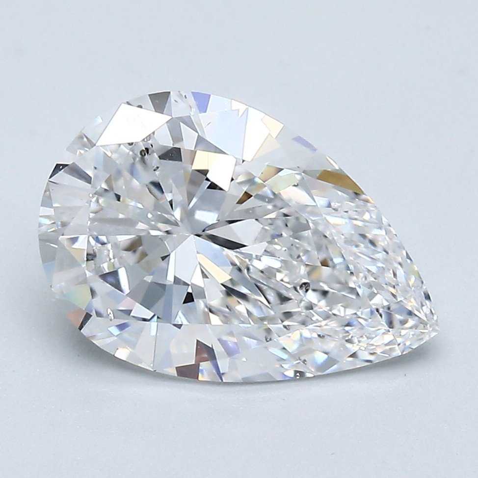 2.63ct E SI1 Rare Carat Ideal Cut Pear Diamond