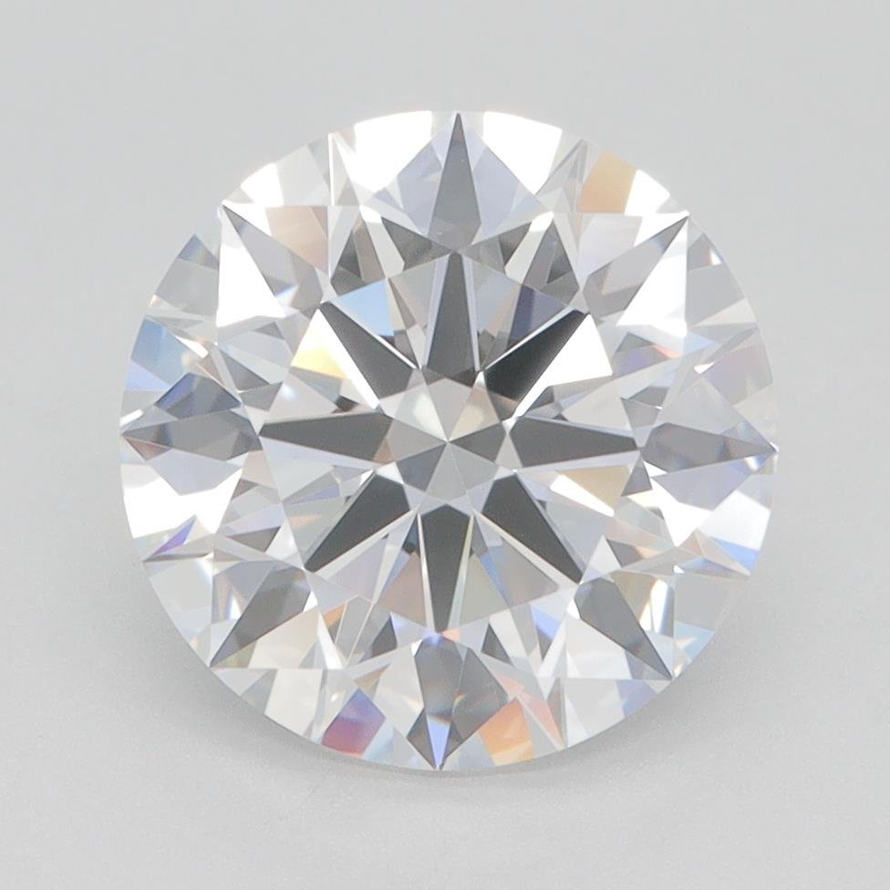 3.26ct D VVS2 Rare Carat Ideal Cut Round Lab Grown Diamond