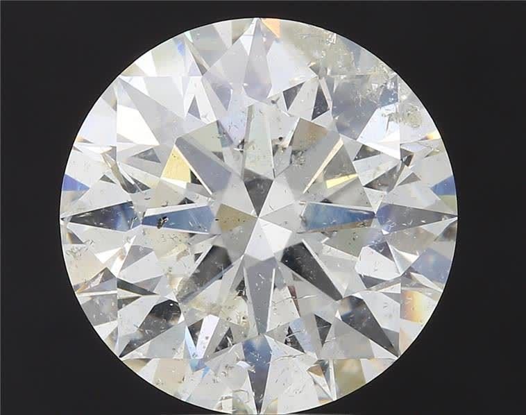 5.28ct I SI2 Rare Carat Ideal Cut Round Diamond