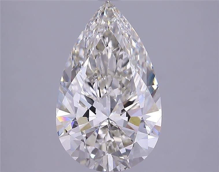 3.57ct H VS2 Rare Carat Ideal Cut Pear Lab Grown Diamond