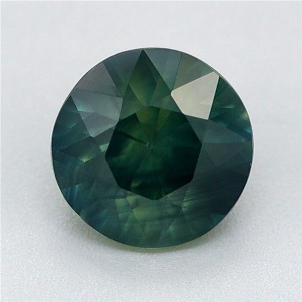 0.63 Carat Green Round Sapphire