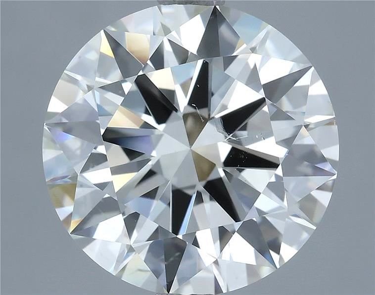 5.03ct J SI1 Rare Carat Ideal Cut Round Diamond