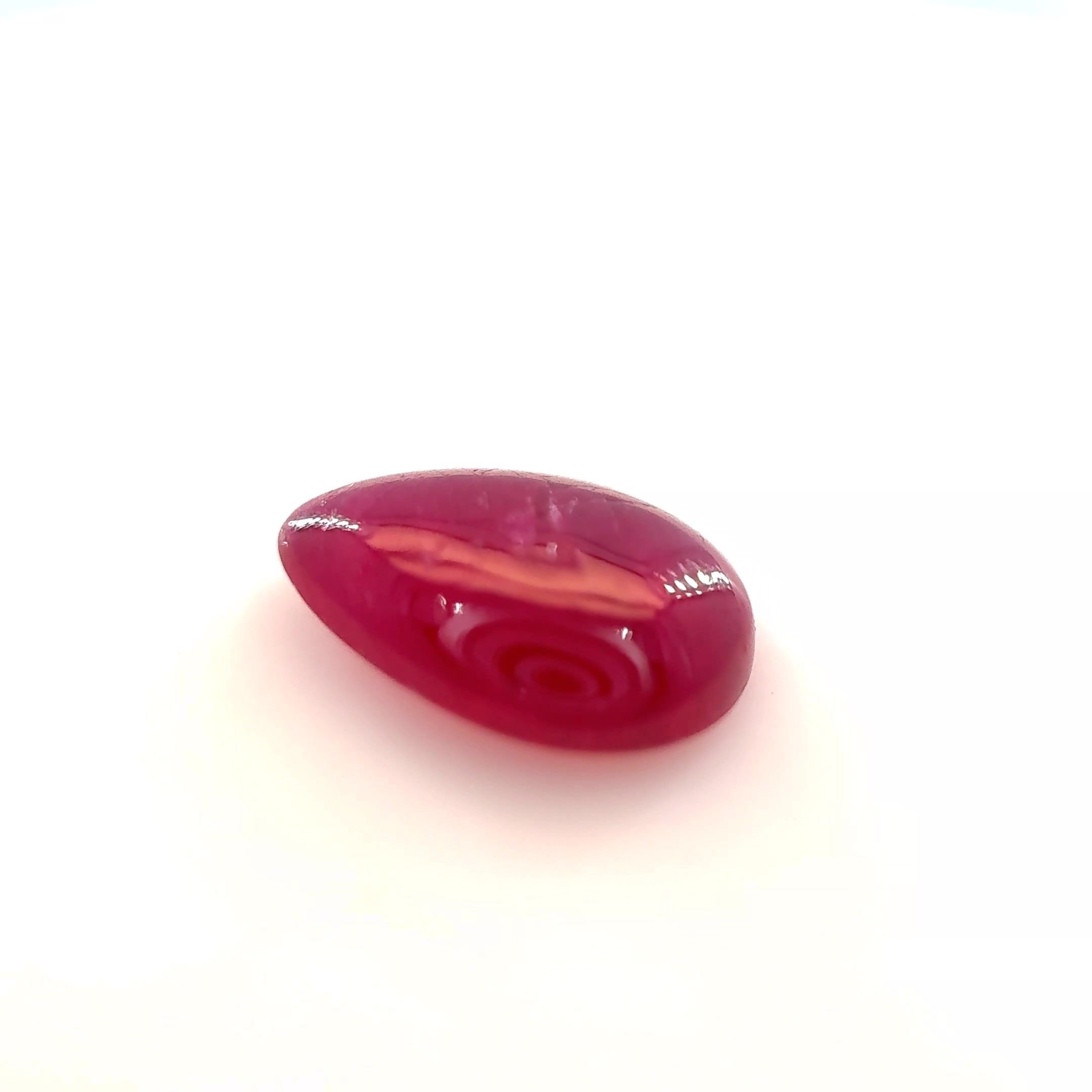 1.31 Carat Red Pear Ruby