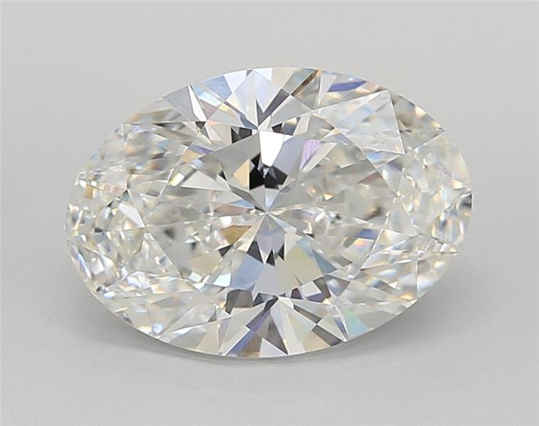 4.08ct F VVS2 Rare Carat Ideal Cut Oval Lab Grown Diamond