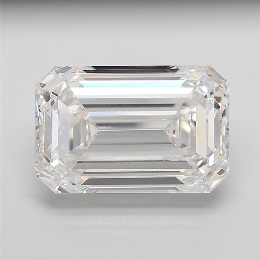 20.15ct F VVS2 Rare Carat Ideal Cut Emerald Lab Grown Diamond