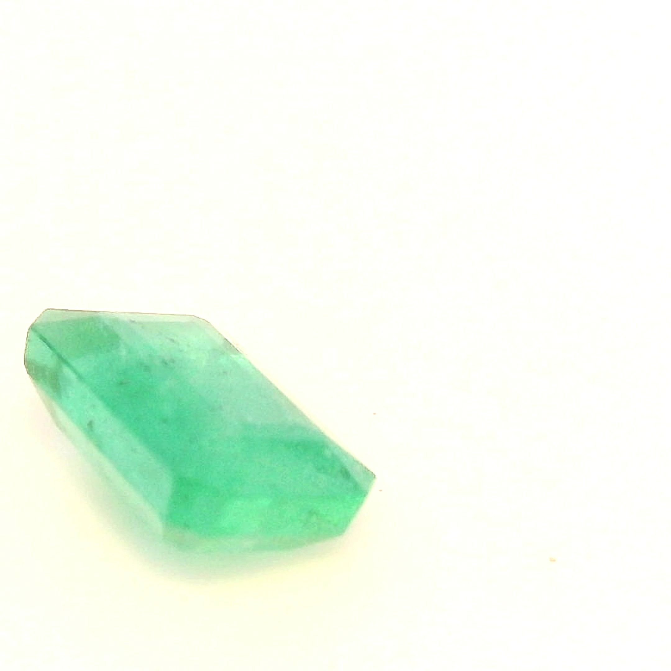 0.51 Carat Light Green Emerald-Cut Emerald