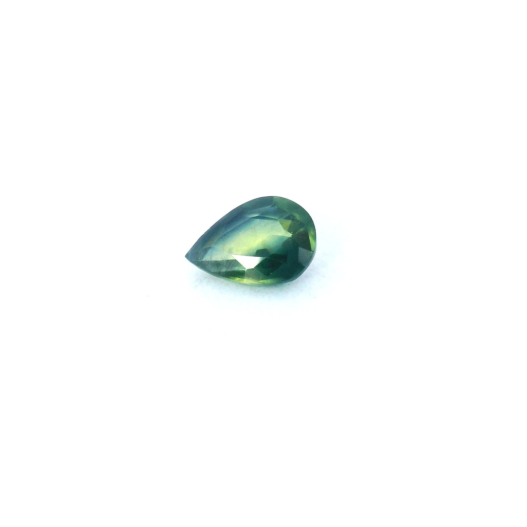 0.54 Carat Green Pear Sapphire