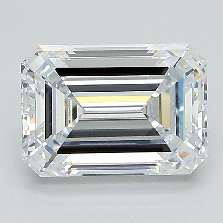 2.05ct F VVS2 Rare Carat Ideal Cut Emerald Lab Grown Diamond