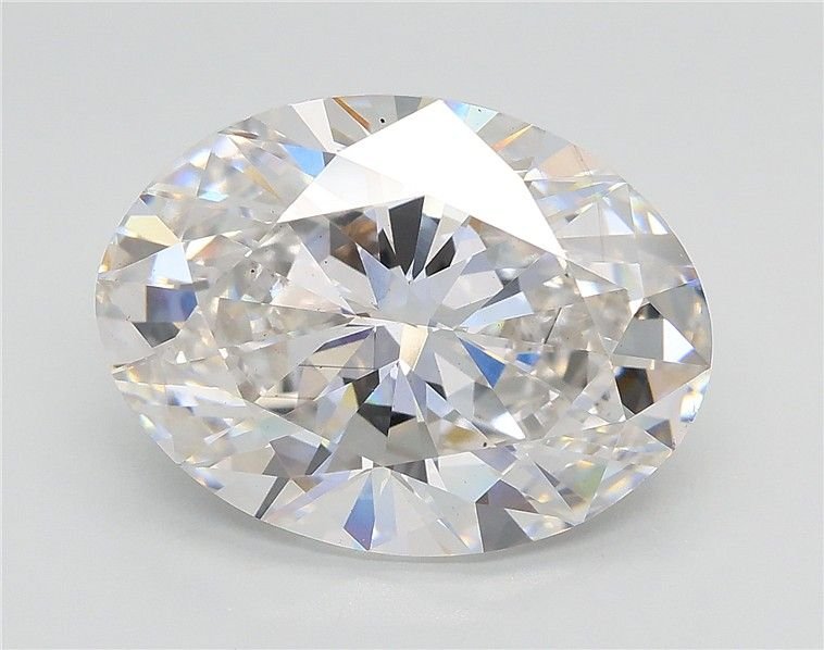 6.02ct F VS2 Rare Carat Ideal Cut Oval Lab Grown Diamond