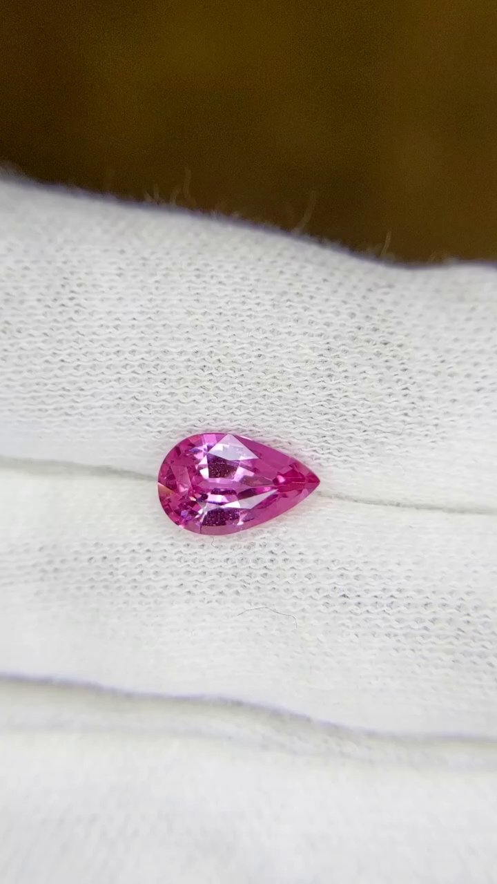 1.66 Carat Pink Pear Sapphire