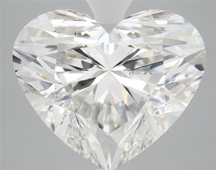 5.22ct F VS2 Rare Carat Ideal Cut Heart Lab Grown Diamond