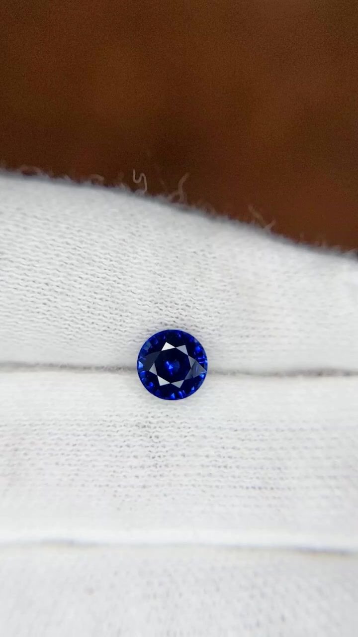 1.12 Carat Blue Round Sapphire