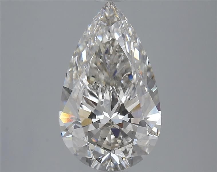 3.41ct H VS2 Rare Carat Ideal Cut Pear Lab Grown Diamond