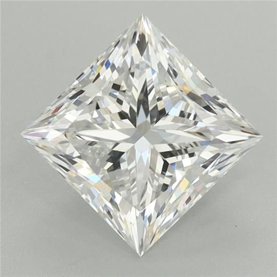 2.51ct F VVS2 Very Good Cut Princess Lab Grown Diamond