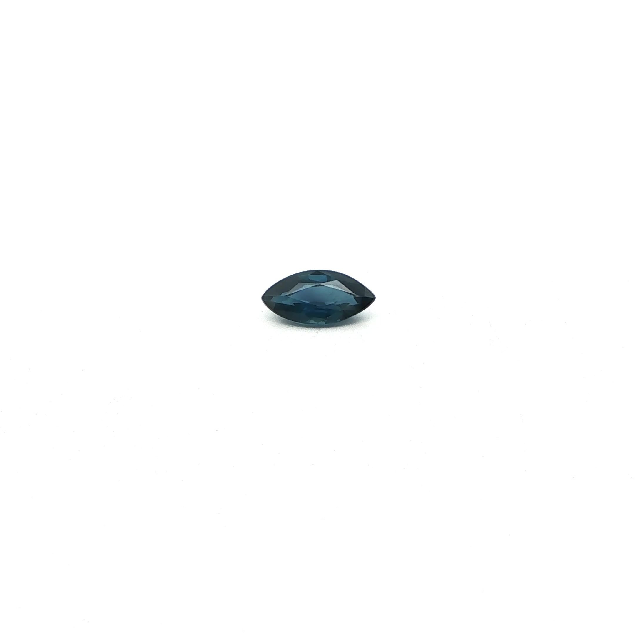 0.99 Carat Deep Blue Marquise Sapphire