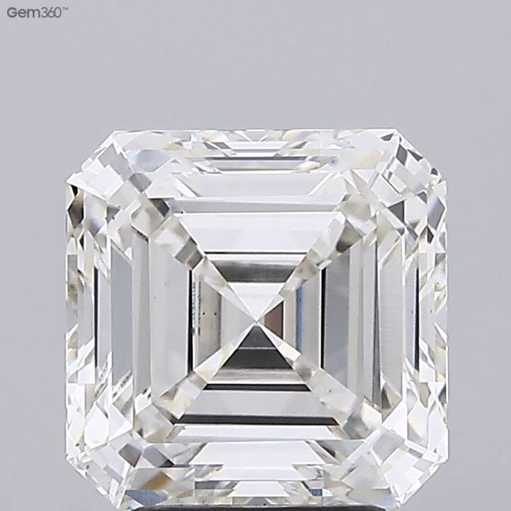 3.68ct H VS1 Rare Carat Ideal Cut Asscher Lab Grown Diamond