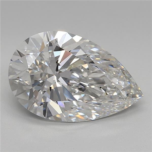 3.65ct F VS2 Rare Carat Ideal Cut Pear Lab Grown Diamond